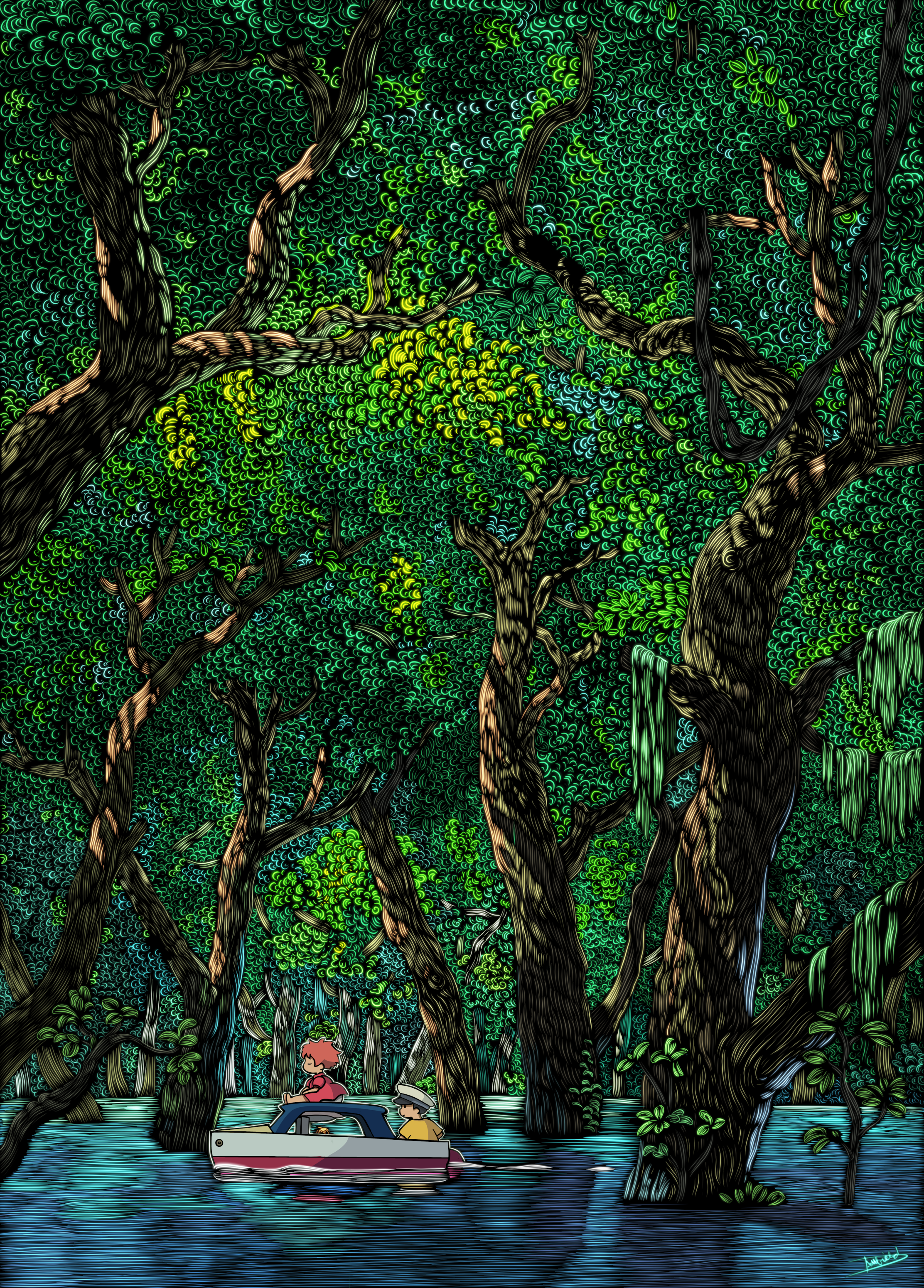 Sunlight Through the Leaves