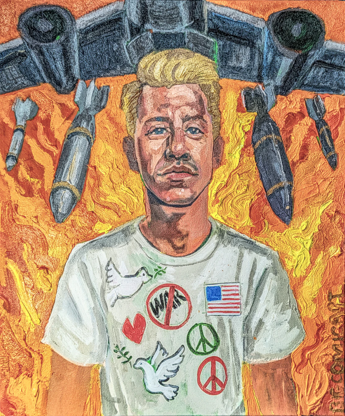 Portrait of Macklemore — an original painting on canvas by Big Comic